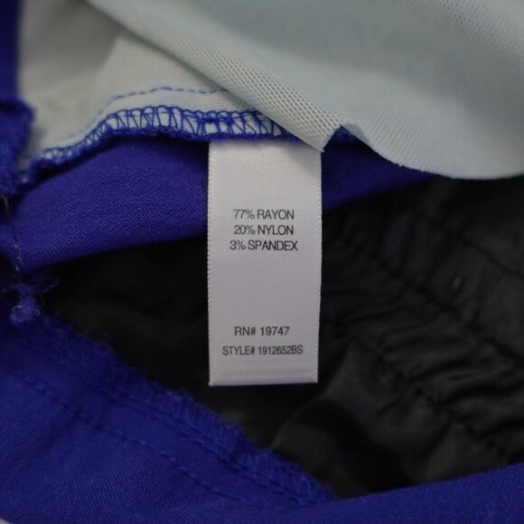 Counterparts Royal Blue Size 16 Capri Pants 36/21 High Rise Rhinestone Rayon Ble - Picture 5 of 5